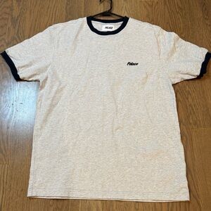 Palace Basically A T-Shirt cream shirt and black edge L y2k street wear B5